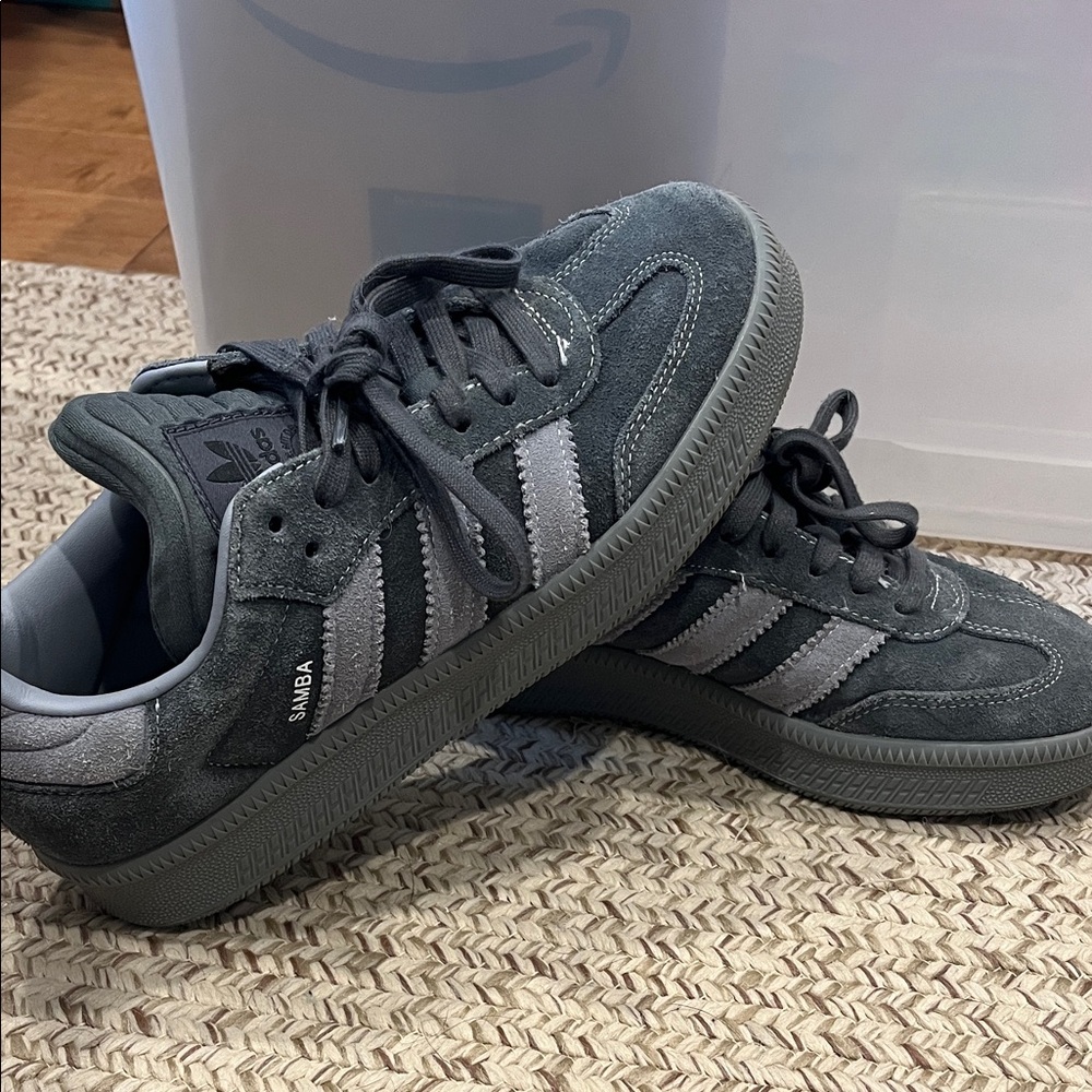 Adidas SAMBAS Charcoal and Light Gray Sneakers Men’s 8.5 - Picture 6 of 6